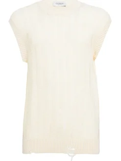 Knitted cotton vest