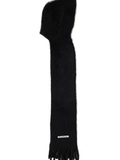 Kooder hooded mohair & wool scarf