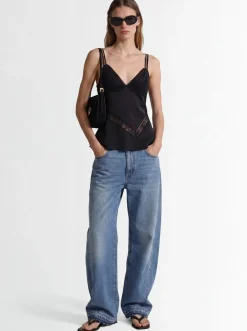 Lace & satin camisole