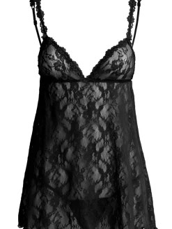 Lace slip top & thong set