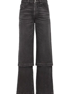 Layered baggy jeans