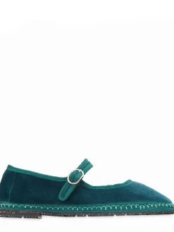 Leonor velvet Mary Jane flats