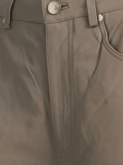 Leva barrel wide leg leather pants
