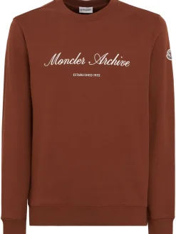 Logo cotton blend crewneck sweatshirt