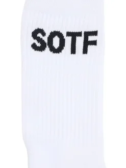 Logo cotton blend socks