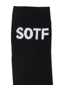 Logo cotton blend socks