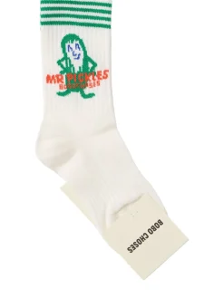 Logo cotton blend socks