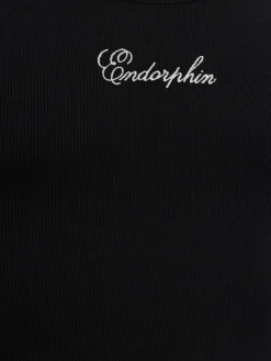 Logo cotton blend tank top