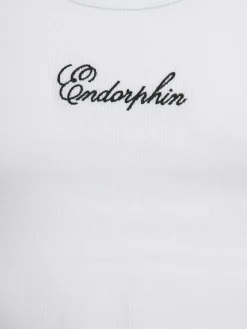 Logo cotton blend tank top