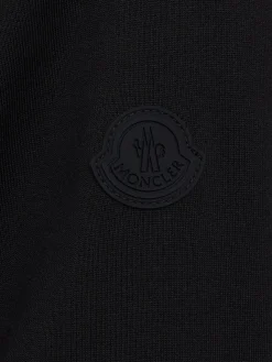 Logo cotton fleece zip-up hoodie