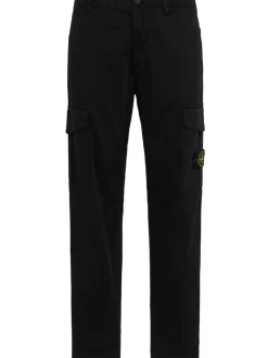Logo cotton regular pants
