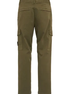 Logo cotton regular pants