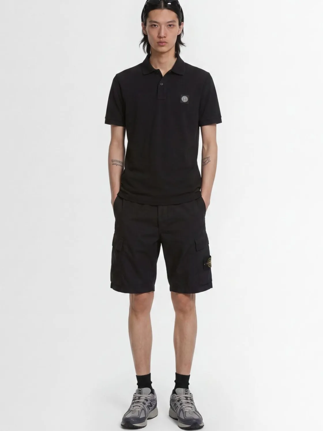 Logo cotton regular shorts