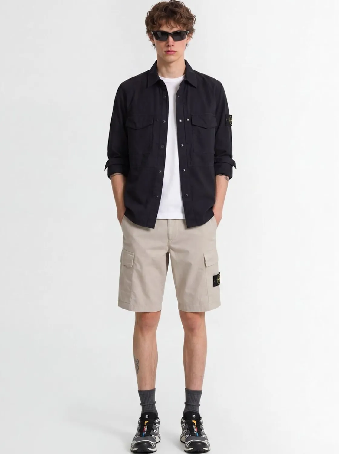 Logo cotton regular shorts