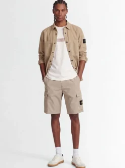 Logo cotton slim shorts
