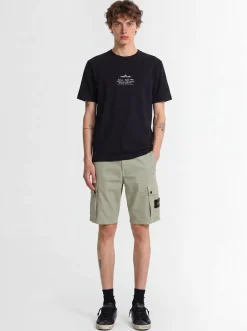 Logo cotton slim shorts