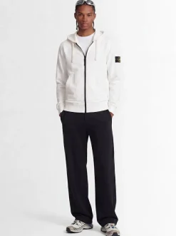 Logo cotton zip hoodie