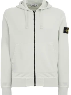 Logo cotton zip hoodie