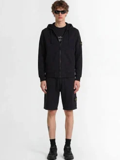 Logo cotton zip hoodie