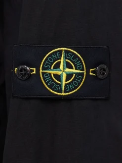 Logo cotton zip-up shirt