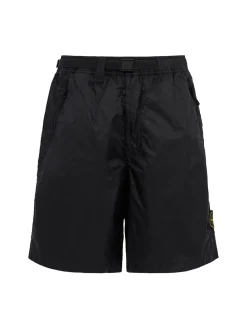 Logo nylon loose wide shorts
