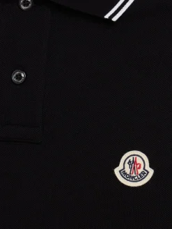 Logo patch cotton polo shirt