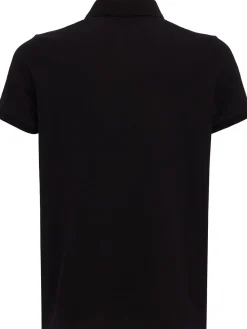 Logo patch cotton polo shirt