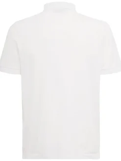 Logo patch cotton polo shirt