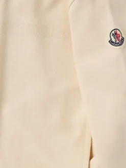 Logo patch cotton tracksuit set