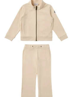Logo patch cotton tracksuit set