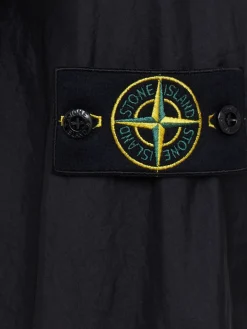 Logo patch nylon short parka