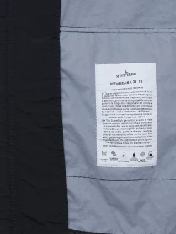 Logo patch nylon short parka