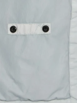 Logo patch nylon zip-up hooded jacket