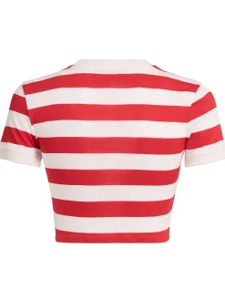Logo striped crop baby t-shirt