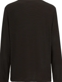 Long sleeve boat neck t-shirt