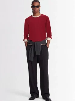 Long sleeve boat neck t-shirt
