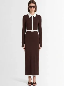 Long sleeved polo dress