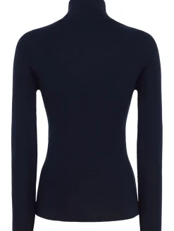 Maglia collo alto Audrey in lana a costine