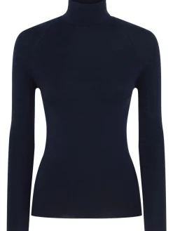 Maglia collo alto Audrey in lana a costine