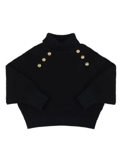 Maglia collo alto in misto lana
