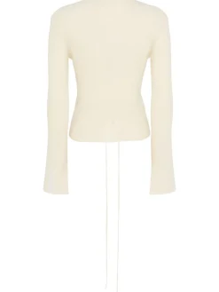 Maglia cropped Fanja con laccini
