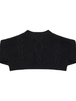 Maglia cropped in misto lana