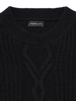 Maglia cropped in misto lana
