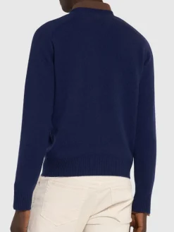 Maglia girocollo in lana e cashmere