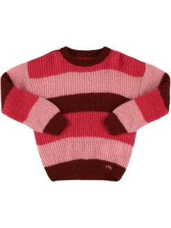Maglia in misto acrilico a righe