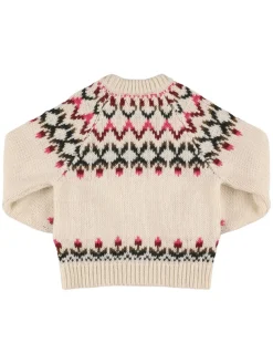 Maglia in misto acrilico a righe
