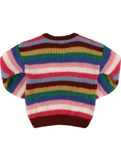 Maglia in misto acrilico a righe