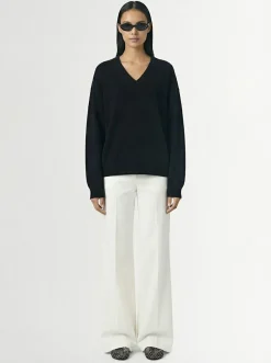 Maglia Zefiro in eco-cashmere con scollo a V