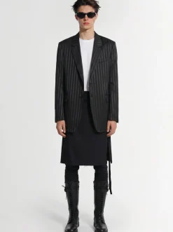 Mane knee-length cotton twill kilt