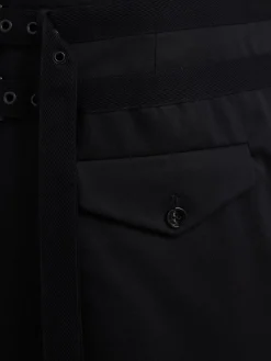 Mane knee-length cotton twill kilt